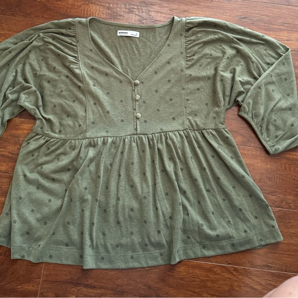 New Sonoma Peplum Top sz Small